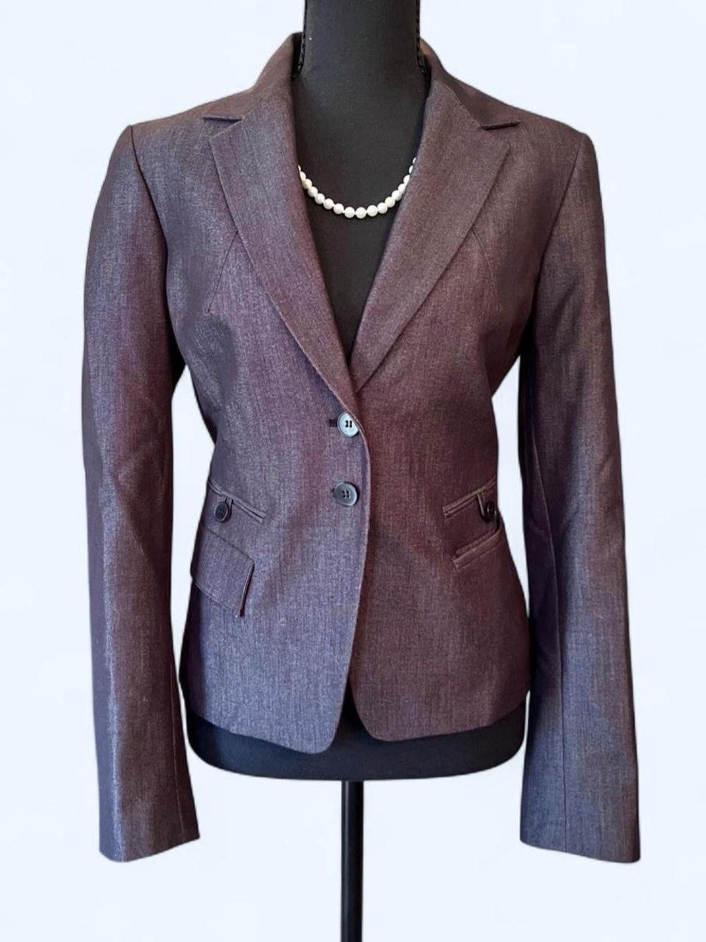 Nine West Gray Tailored Blazer Jacket
